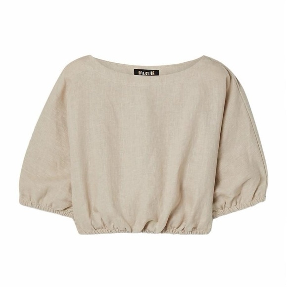 Suzie Kondi safari linen top in natural color - Picture 1 of 16